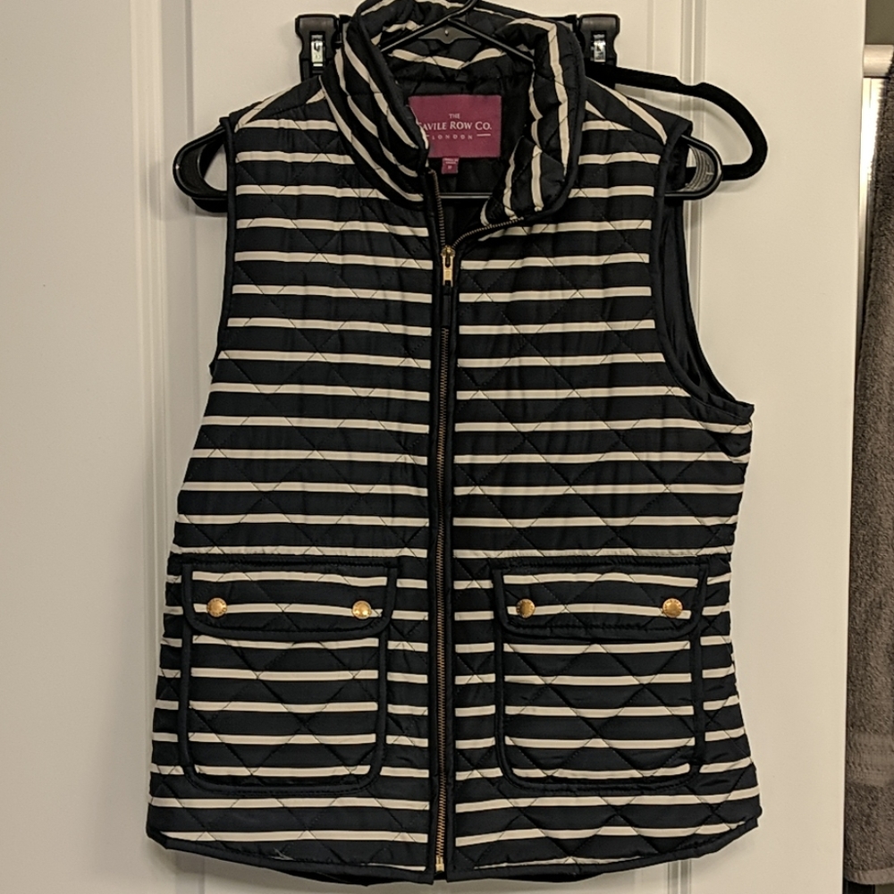 Striped puffy vest
